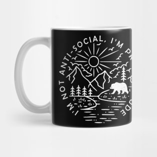 Im Not Anti-Social Im Pro-Solitude Funny Hiking Mug